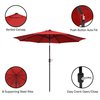 Villacera 9-Foot Outdoor Patio Umbrella with Base, Red 83-OUT5445B